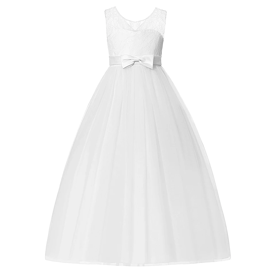 Party Dress White Карнавальное детское платье Золушки для рождественской вечеринки; платье принцессы Анны для девочек; костюм Эльзы, жасмина, Рапунцель; карнавальный костюм на Хэллоуин - Цвет: Party Dress White