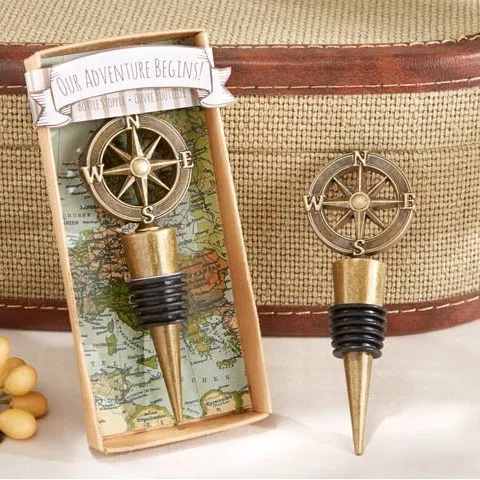 

wedding favor gift and giveaways for guest -- "Our Adventure Begins" Bottle Stopper party souvenir 100pcs/lot