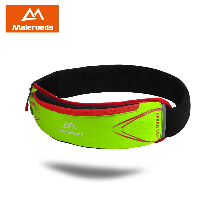 Maleroads Waterproof Gym Running Belt Cycling Waist Bag Ultralight Sport Fanny Pack Cell Phone Holder Money Pouch For Men Women