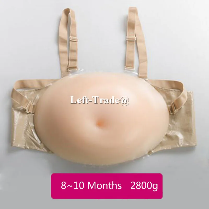 big 8~10 month pregnant fake silicone belly baby bump tummy film props false pregnancy
