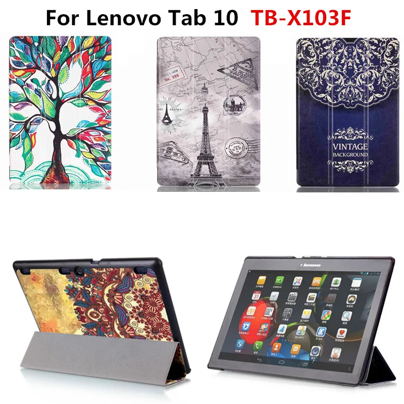 Для Lenovo Tab 10 tb x103f 10.1 ''Планшеты красочным принтом из искусственной кожи чехол с