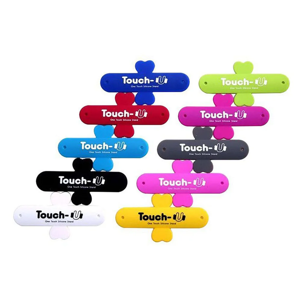 

Phone Holder Universal Portable Moblie Phone Stand One Touch U Mini Silicone Holder For iPhone 8 X 6 7 Samsung Tablet PC 100pcs