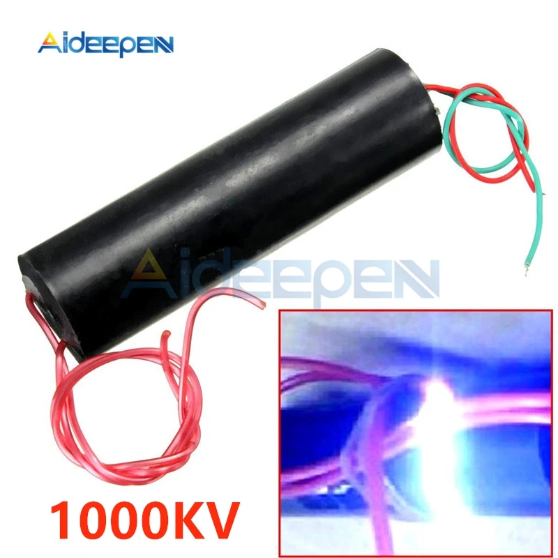 DC 3,7 V-7,4 V 0.5A-1A 1000KV модуль генератора высокого напряжения инвертор трансформатор импульс высокого напряжения Повышающий Модуль