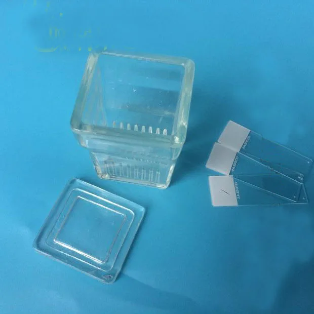 2 шт./лот высокое качество стеклянная оправа 9 шт. стеклянных слайдов лабораторные