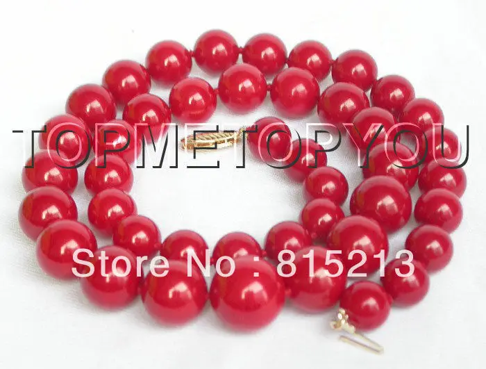 Ожерелье ddh009 15 мм натуральный красный коралл 18gp () бесплатная доставка|necklace free