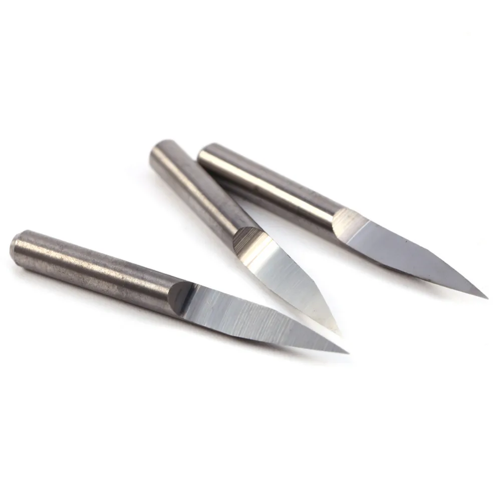 

10Pcs 20degree 3.175mm 1/8"-0.1mm-0.5mm Router Bit V shape Cutters For Wood CNC Router Bits for Carbide PCB Engraving Router Bit