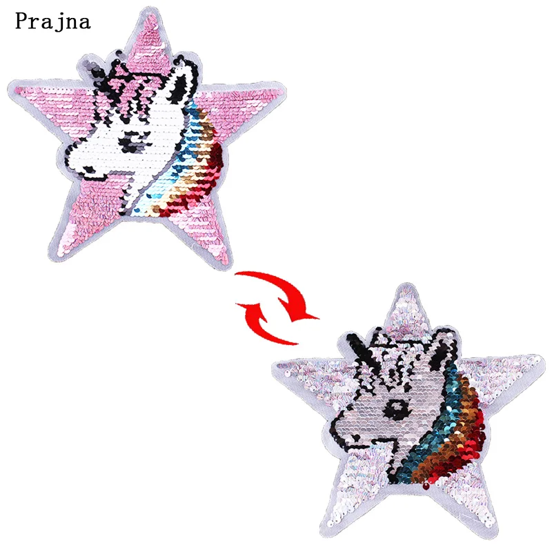 Праджня блестками двусторонние нашивки на горном хрустале нашивка единорога для