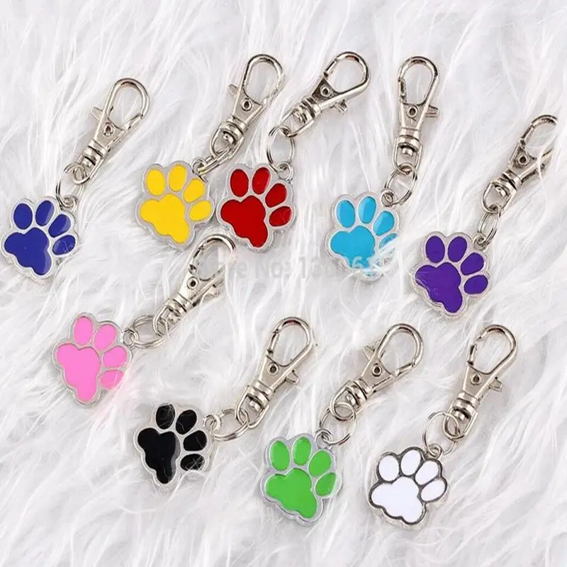 Эмалированная собака Медвежья Лапа печать брелки для ключей кольцо