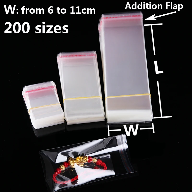 

Clear Self Adhesive Resealable BOPP Gift Poly Bags Transparent Food Packaging Bags Jewelry Cookies Packing Plastic Bag for Candy