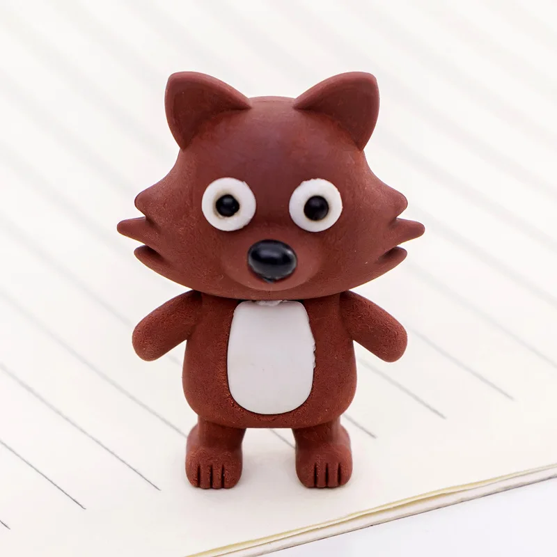 Новый резиновый ластик в виде животных 48 шт./лот/канцелярские принадлежности для