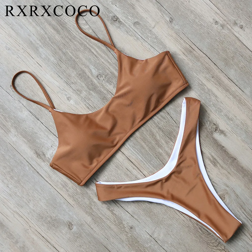 Новый сексуальный купальник RXRXCOCO с трусиками танга Женский комплект бикини