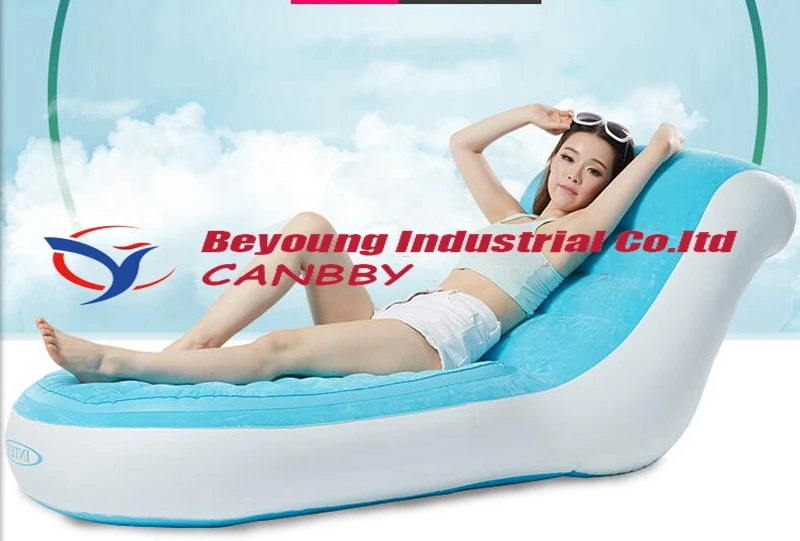 Синий Intex Splash Lounge L форма мягкое надувное кресло из ПВХ диван со спинкой, проколов дно