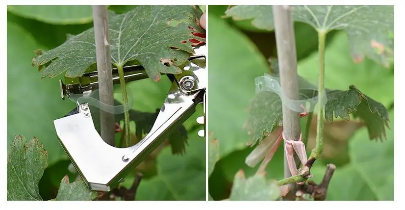 Инструмент для ручной вязки растений садовый степлер в форме подрезки листьев