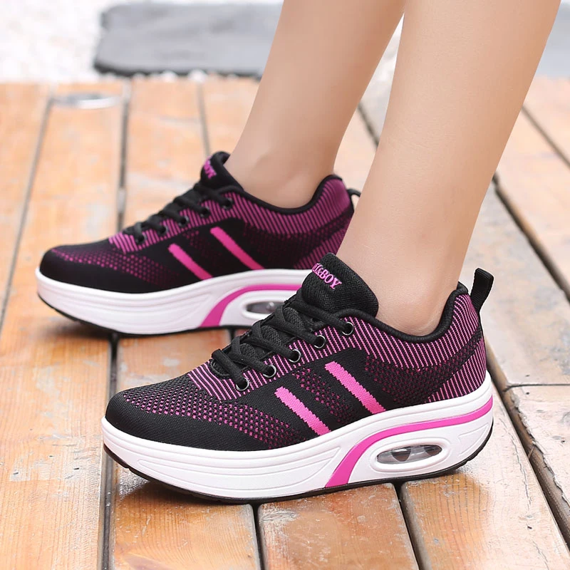 

2019 New Designer Wedges White Shoes Female Platform Sneakers Women Soft Flats Tenis Feminino Casual Female Shoes Woman Hot Sale