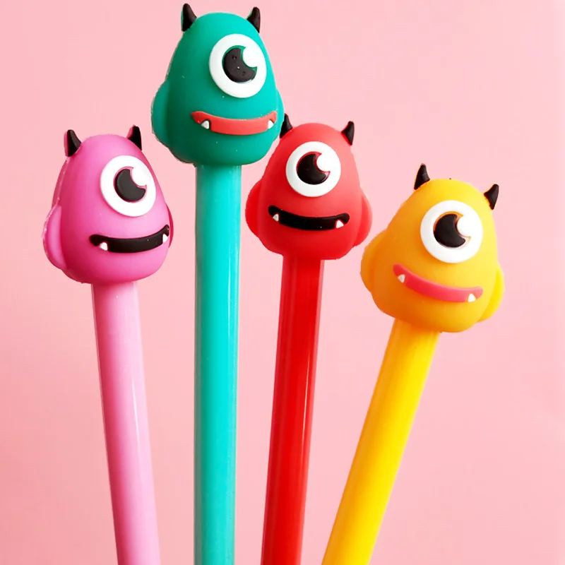 1 шт. кавайная одноглазая гелевая ручка Милая Студенческая канцелярская странная