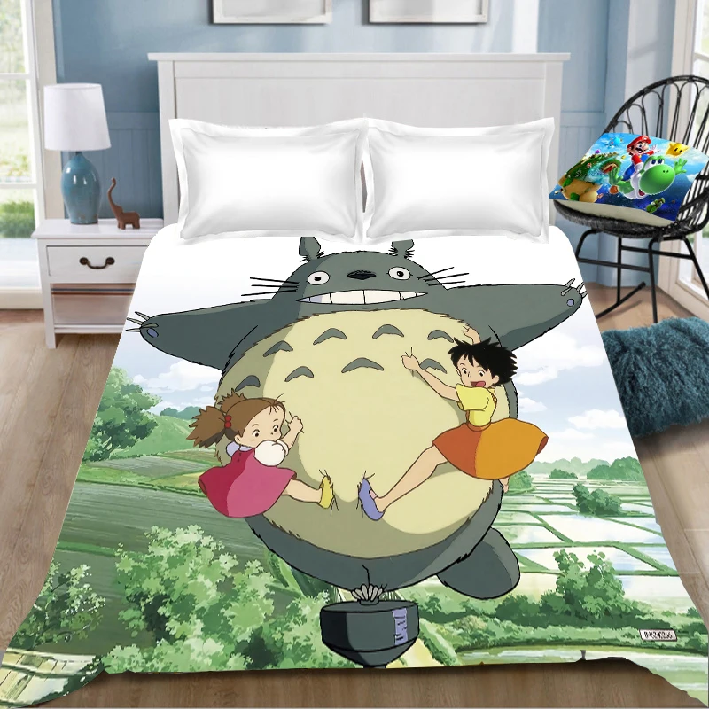 Тоторо аниме печать простыня Vegeta Хаяо Миядзаки Tonari No Totoro детская комната Простыня Постельное белье(без наволочки