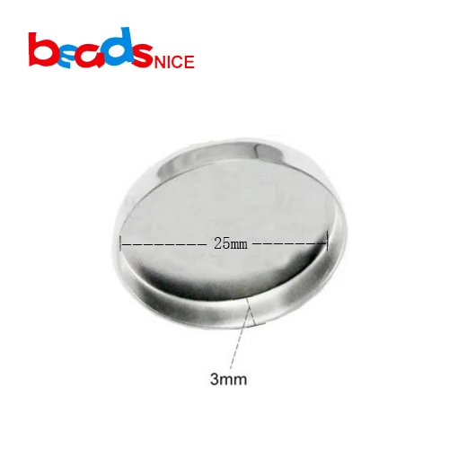 

Beadsnice ID39181smt2 Sterling Silver Chain Base Cameo Cabochon Base Setting Fit 25mm Round Jewelry Accessories