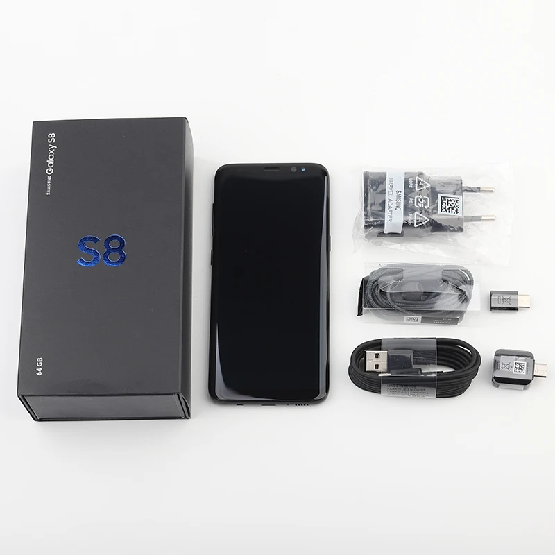 Разблокированный Мобильный телефон Samsung GALAXY S8 G950U G950F 4G LTE G950 5 8 &quot4 Гб 64 12.0MP Android 7 0