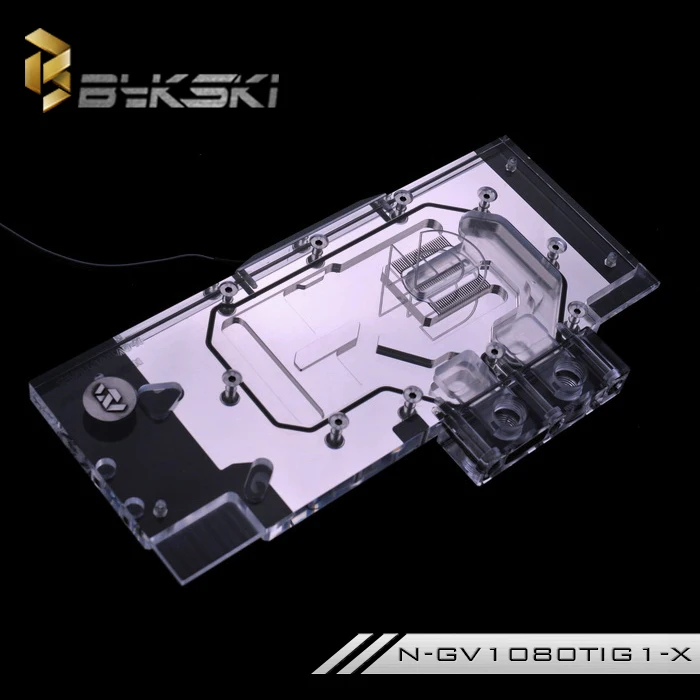 Bykski N GV1080TIG1 X VGA полное покрытие водяного охлаждения блок с RGB света для Gigabyte GTX 1080 Ti