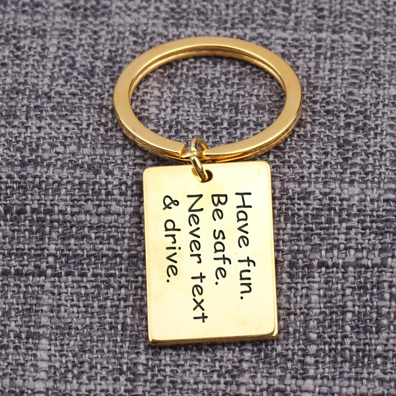 Кольцо для ключей веселое быть безопасным никогда не текст и держатель сладкий 16