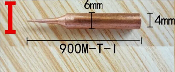 Сварочный наконечник из чистой меди 900M T I для Hakko 936 FX 888D Saike 909D 852D + 952D K B SK IS 1C 2C 3C 4C 5C