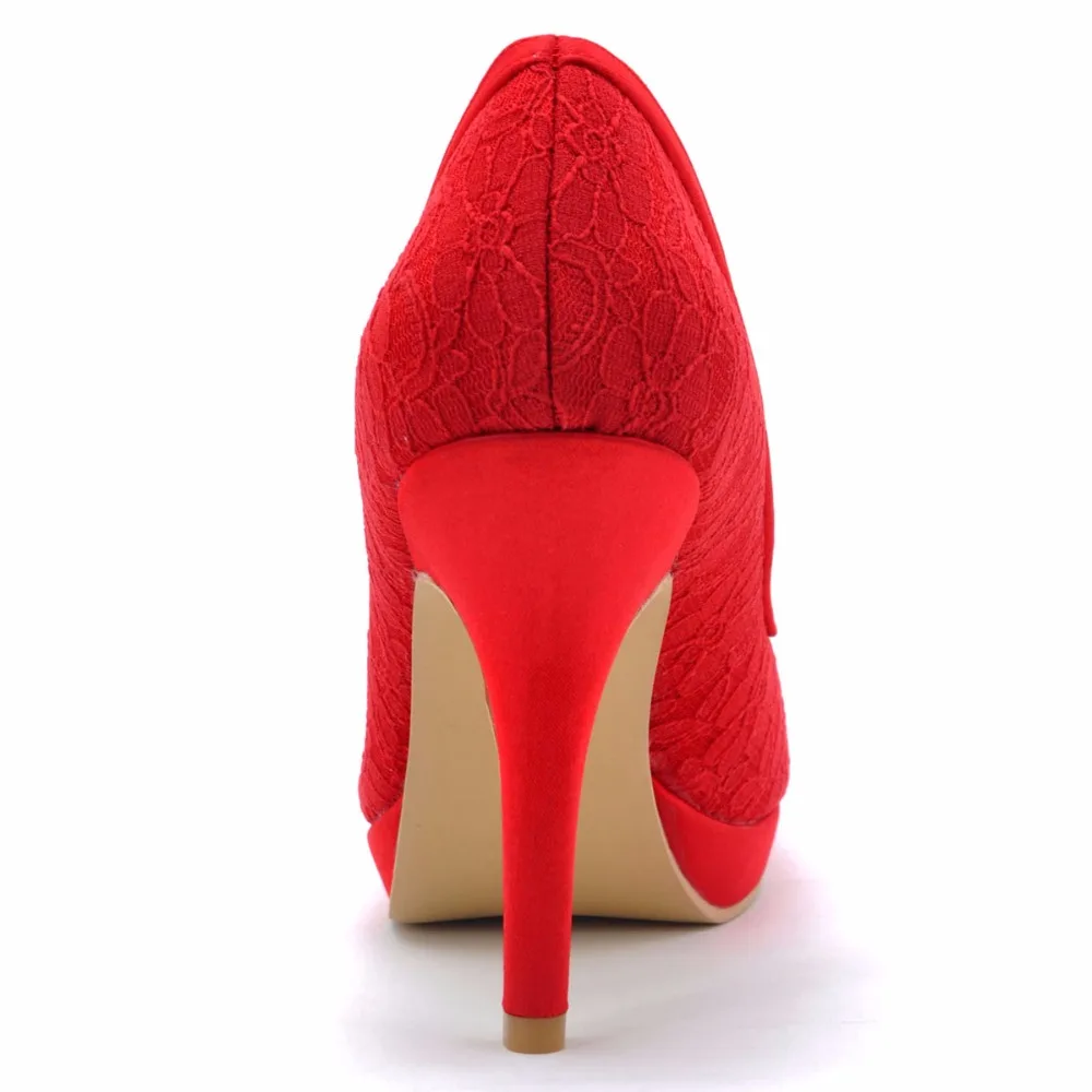 EL-003-PF женская обувь для подружки невесты цвет слоновой кости красный белый