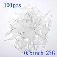 100pcsdispensing needles syringe needle 27g x 0 50 5inch length blunt tip with luer lock for mixing many liquid 27ga