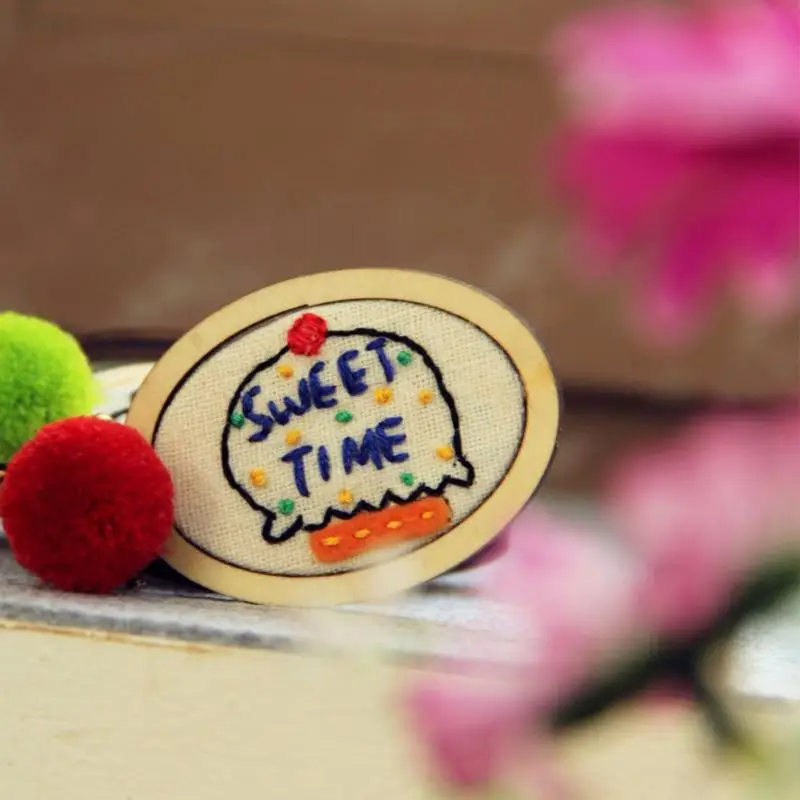 Мини пяльцы деревянные маленькая ручная вышивка обруч крест обрамление