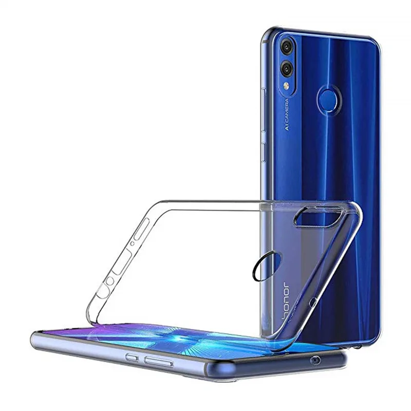 Чехол для Honor 8X мягкий силиконовый прозрачный чехол накладка телефона Huawei 8 X Honor8X