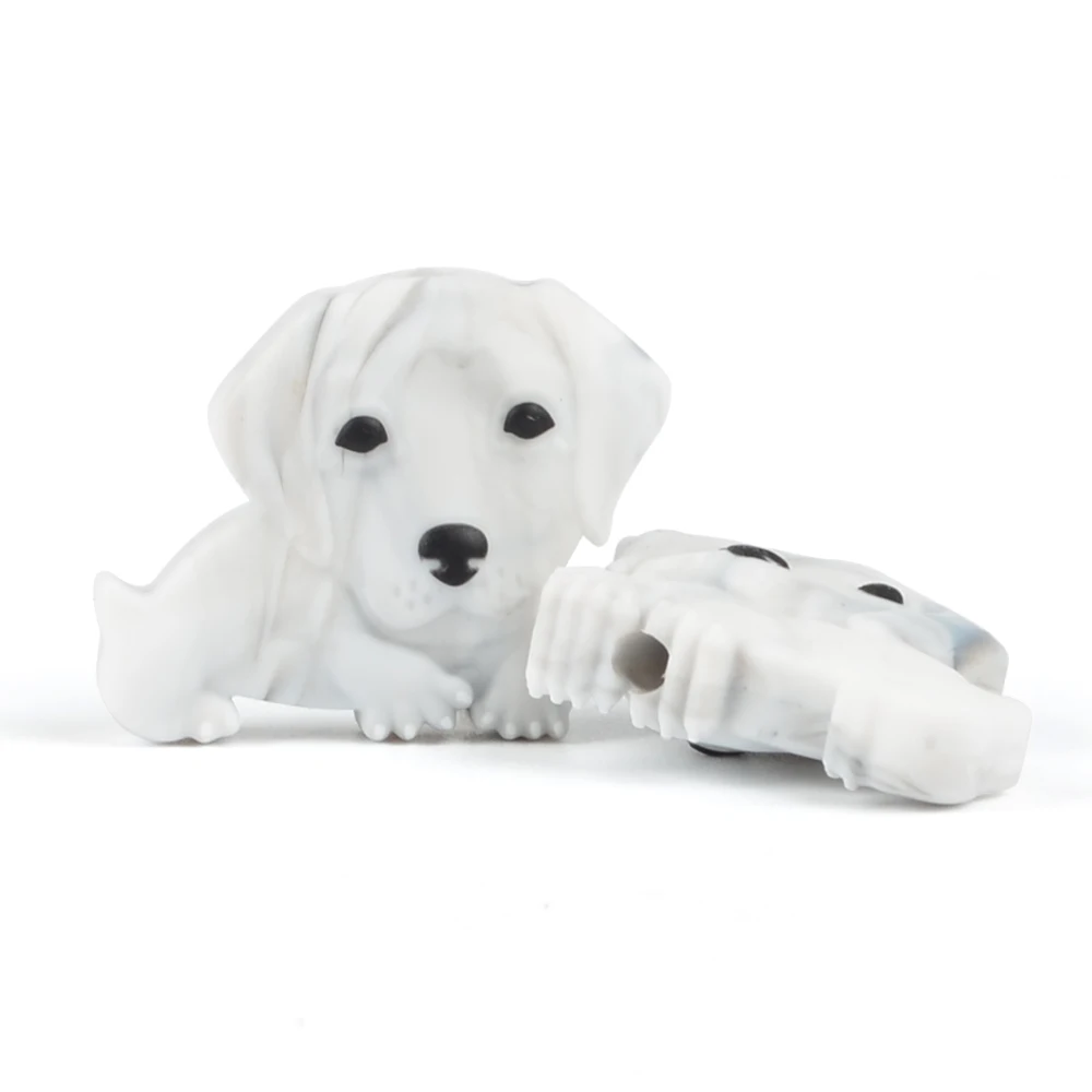 Dog-marble LOFCA Силиконовые Прорезыватели в форме животных, BPA бесплатно, в форме животного, держатель для соски, аксессуары, сделай сам, свободные бусины для прорезывания зубов, ожерелье - Цвет: Dog-marble