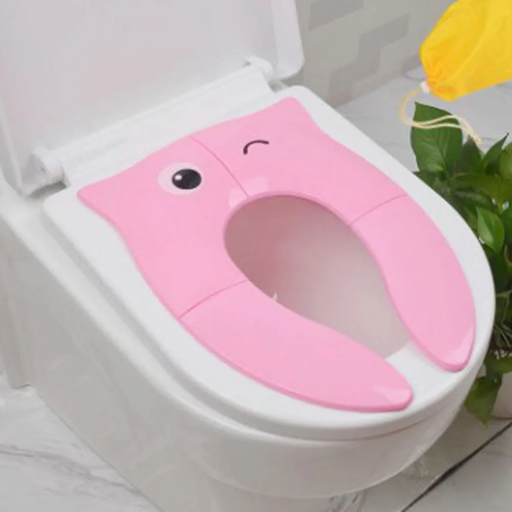 Toilet cover folding mat travel reusable toilet potty training seat toddler L0410 | Дом и сад