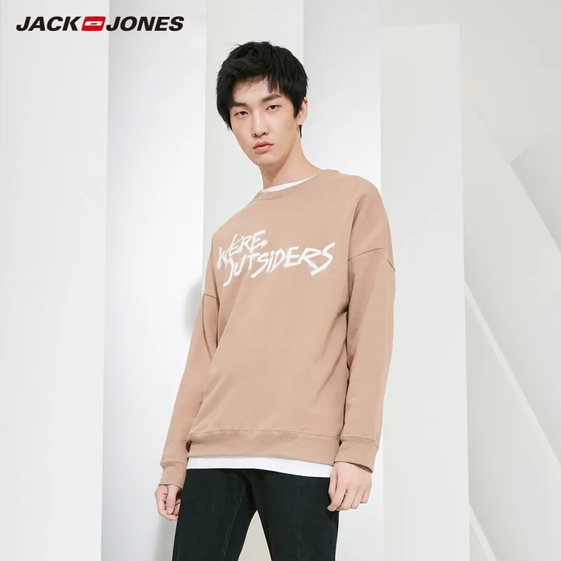 JackJones мужская толстовка с буквенным принтом пуловер рубашка одежда верхняя 218333559