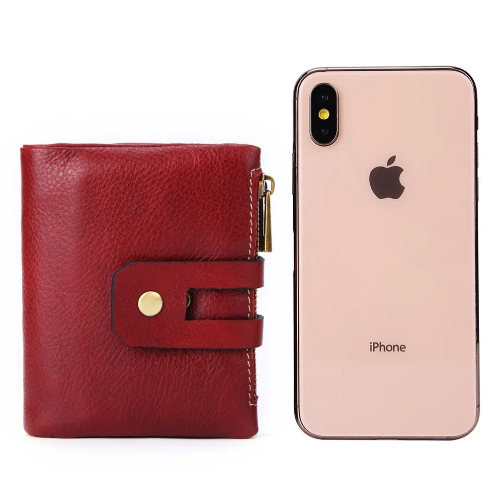 Muurdde женский кошелек из натуральной кожи женские короткие кошельки двойной на