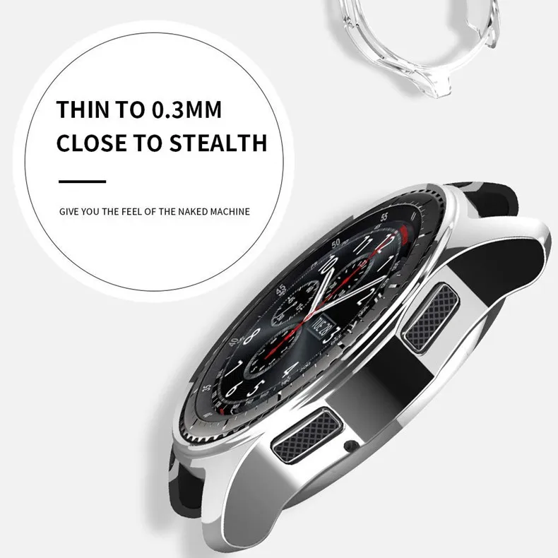 Чехол-накладка для samsung gear S3 frontier/classic/Galaxy Watch 46 мм, мягкий термополиуретановый защитный чехол 22 мм