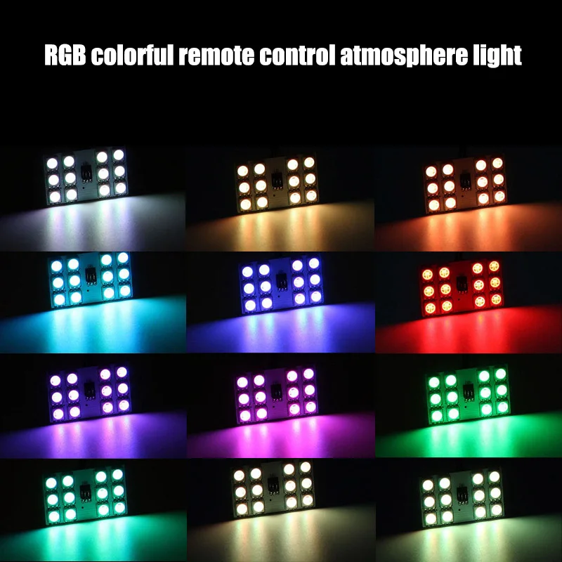 1 пара RGB 5050 12SMD автомобильная светодиодная панель дистанционного управления