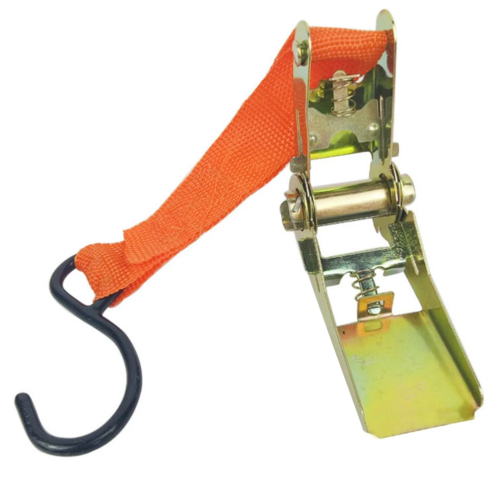 2PCS Tow Tension Rope Transport Car Cargo Truck Bike Luggage Equipment Lashing Bag Ratchet Strap Motorcycle Strong Tie Down Belt |