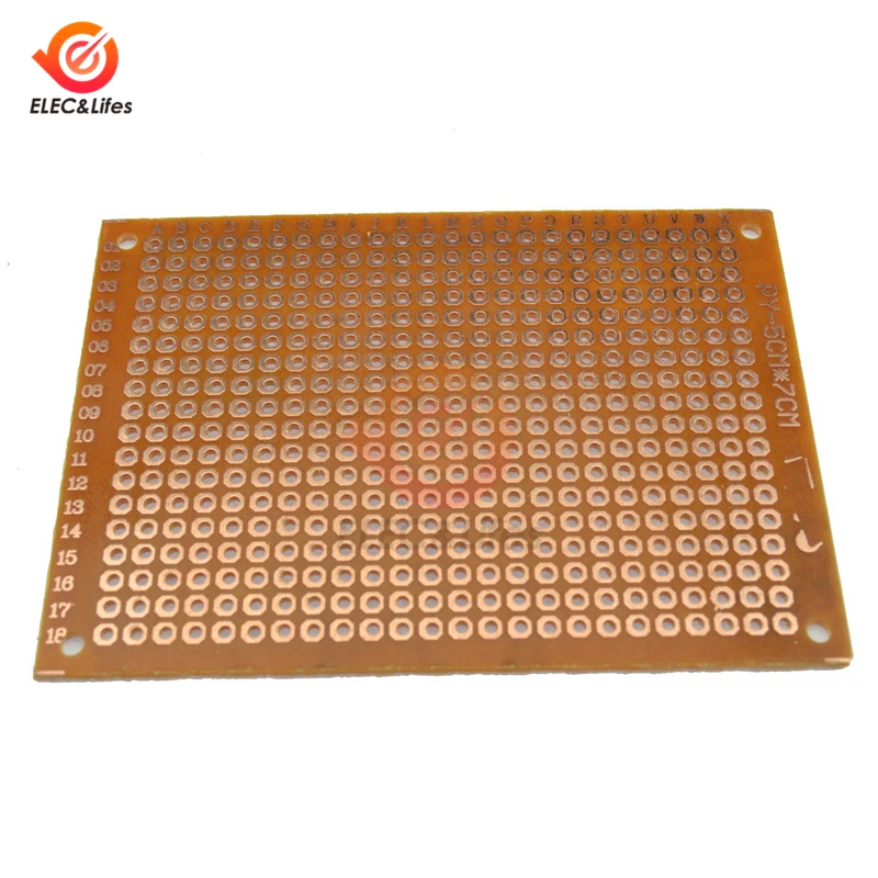 5 шт. универсальная макетная плата PCB 5x7 см 50x70 мм 5*7 2 54 Шаг отверстия DIY Прототип