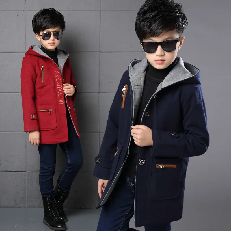 2018 Рождество для маленьких мальчиков осень зима теплая верхняя одежда с