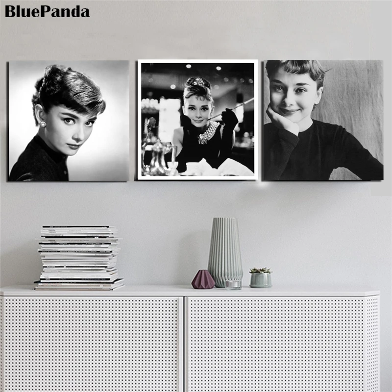 Одри Хепберн портрет картина маслом холст Современные плакаты настенные