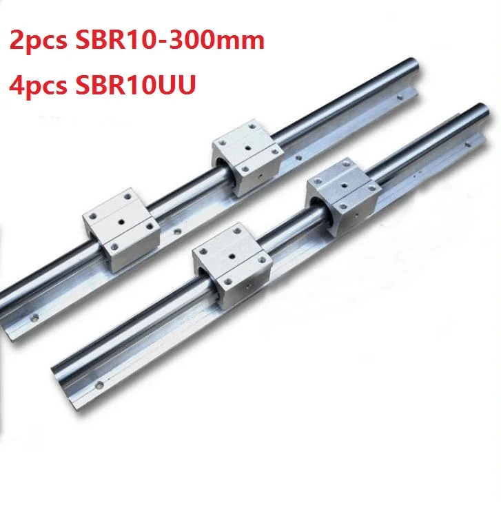 2 шт. SBR10 фрезерные подшипники 4 SBR10UU линейные для фрезерных станков с ЧПУ|Линейные