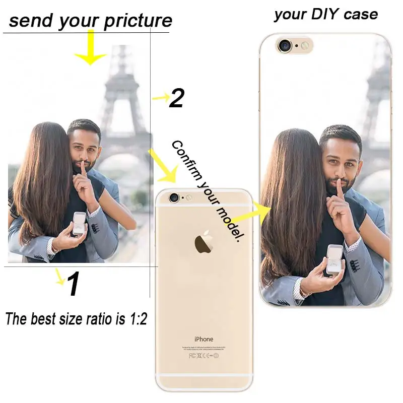 Custom DIY Your Name Photo Case for iPhone 11 XS Max XR X 10 7 8 6 6S Plus 5 Hard PC for Samsung A50 S A20e A70 A30 Phone Coque