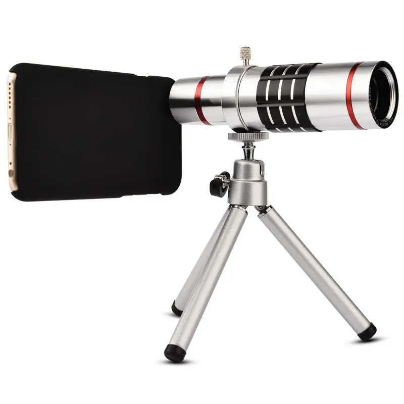 Телескоп 18x Zoom Case телефото камера фотография Lente объектив + алюминиевый штатив для