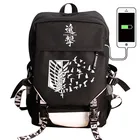 Рюкзак атака на Титанов, для девочек и мальчиков, с USB-зарядкой