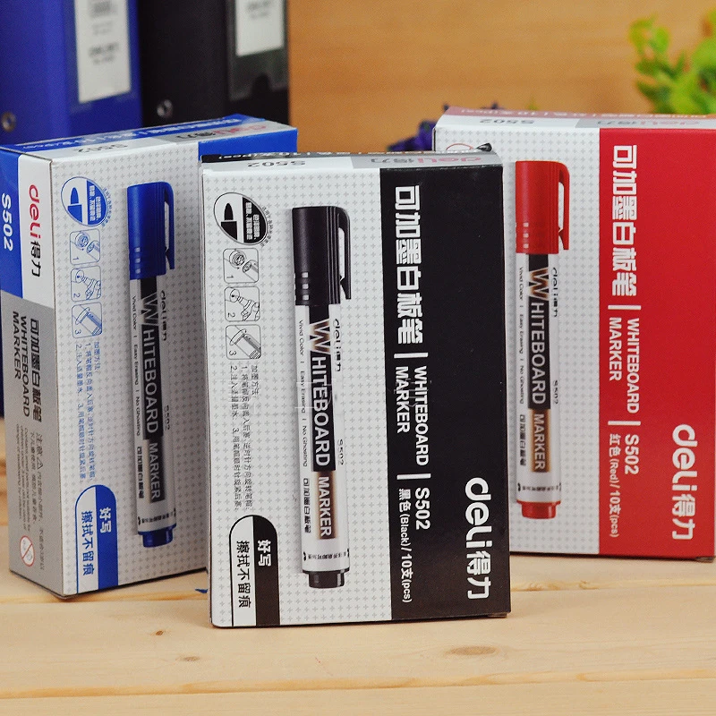 Школьные и офисные принадлежности Deli черные красные синие 2 0 мм маркеры для