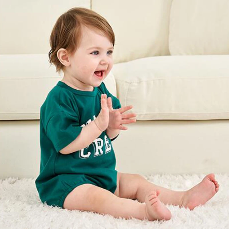 Летние комбинезоны детская одежда из хлопка для маленьких мальчиков боди