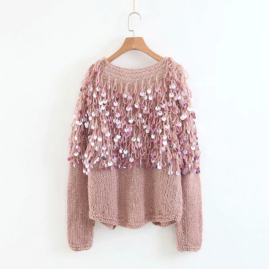 Женский кардиган TEELYNN Boho свитер с блестками блестящая мохеровая куртка длинным