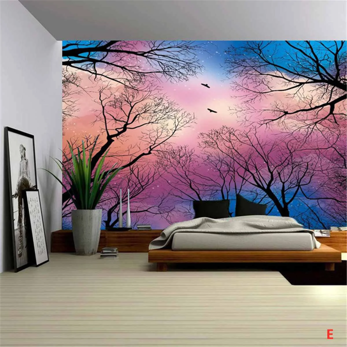 Sunset 150X200 Красивые психоделические лес гобелен на стену искусство Коврик для пола Коврик для йоги в богемском стиле настенный, для дома Спальня Гостиная - Цвет: Sunset 150X200