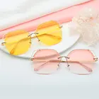 Большие интегрированные линзы, очки, солнцезащитные очки для женщин, без оправы, яркие цвета, модные мужские прозрачные фиолетовые линзы, Оттенки UV400 FML