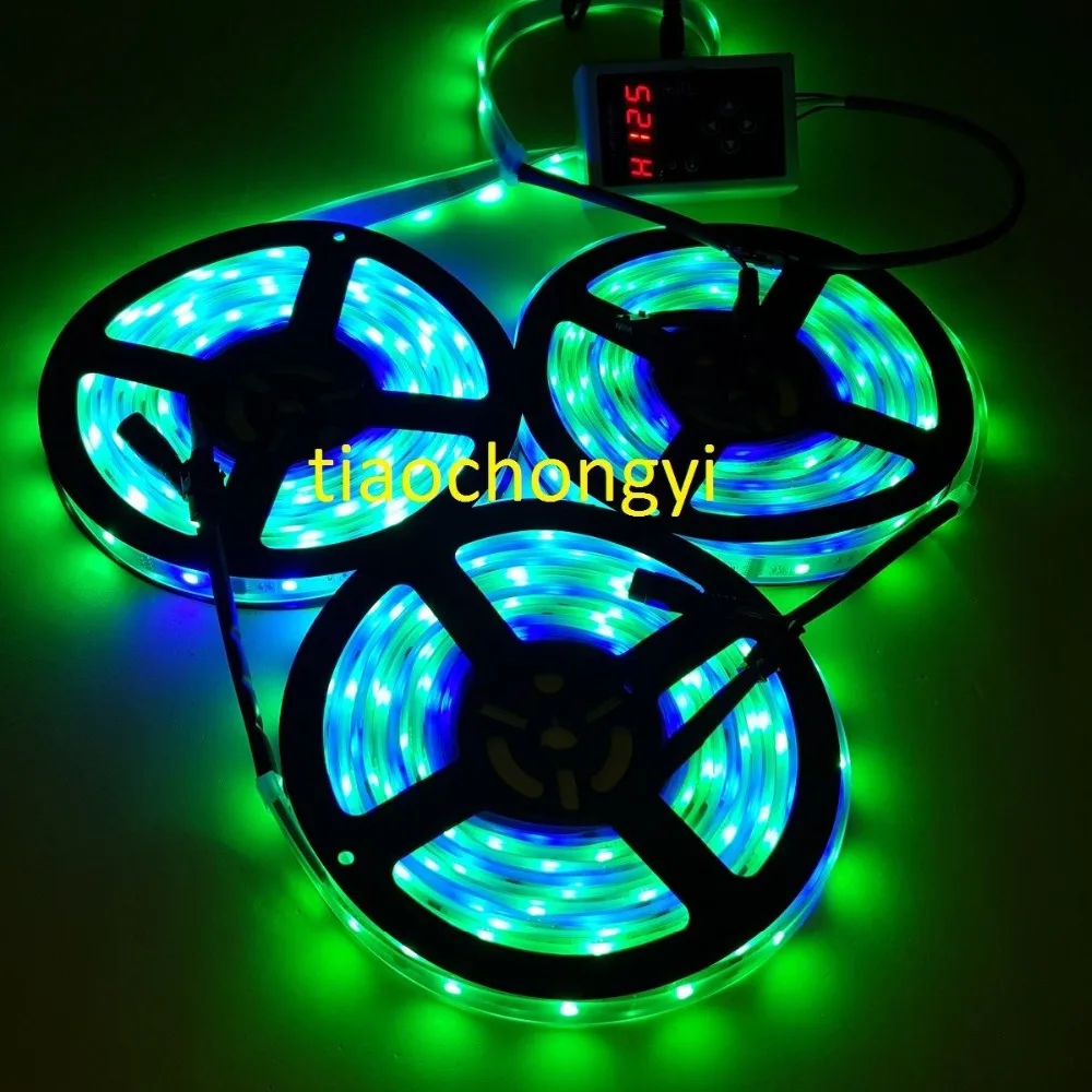 15 м 3х5 450 светодиодов 5050 RGB Dream Color 6803 IC Светодиодная лента 133 Изменение + RF Rmote | Лампы