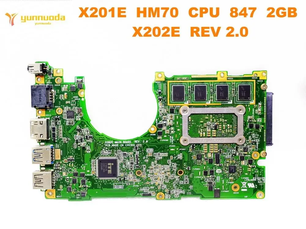 Оригинальная материнская плата для ноутбука ASUS X202E X201E HM70 CPU 847 2 Гб REV 0
